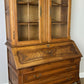 Cabinet Vintage French Louis XVI Oak Bureau Bookcase Display Cabinet LOT 6343