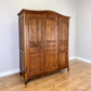 Wardrobe Vintage French Louis XVI Style Oak Three Door Carved Armoire LOT 6507