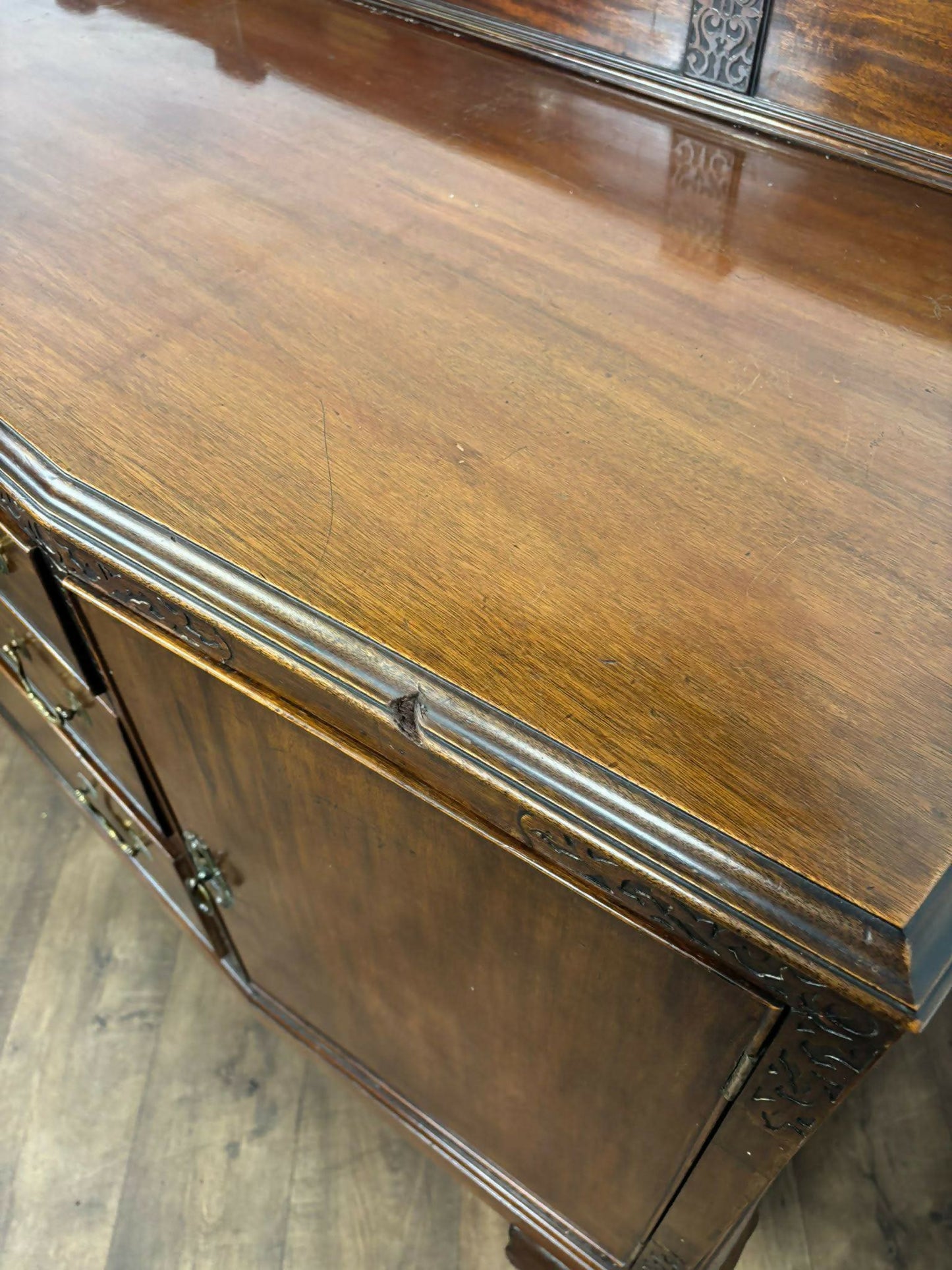 Edwardian Mahogany Bow Front Sideboard