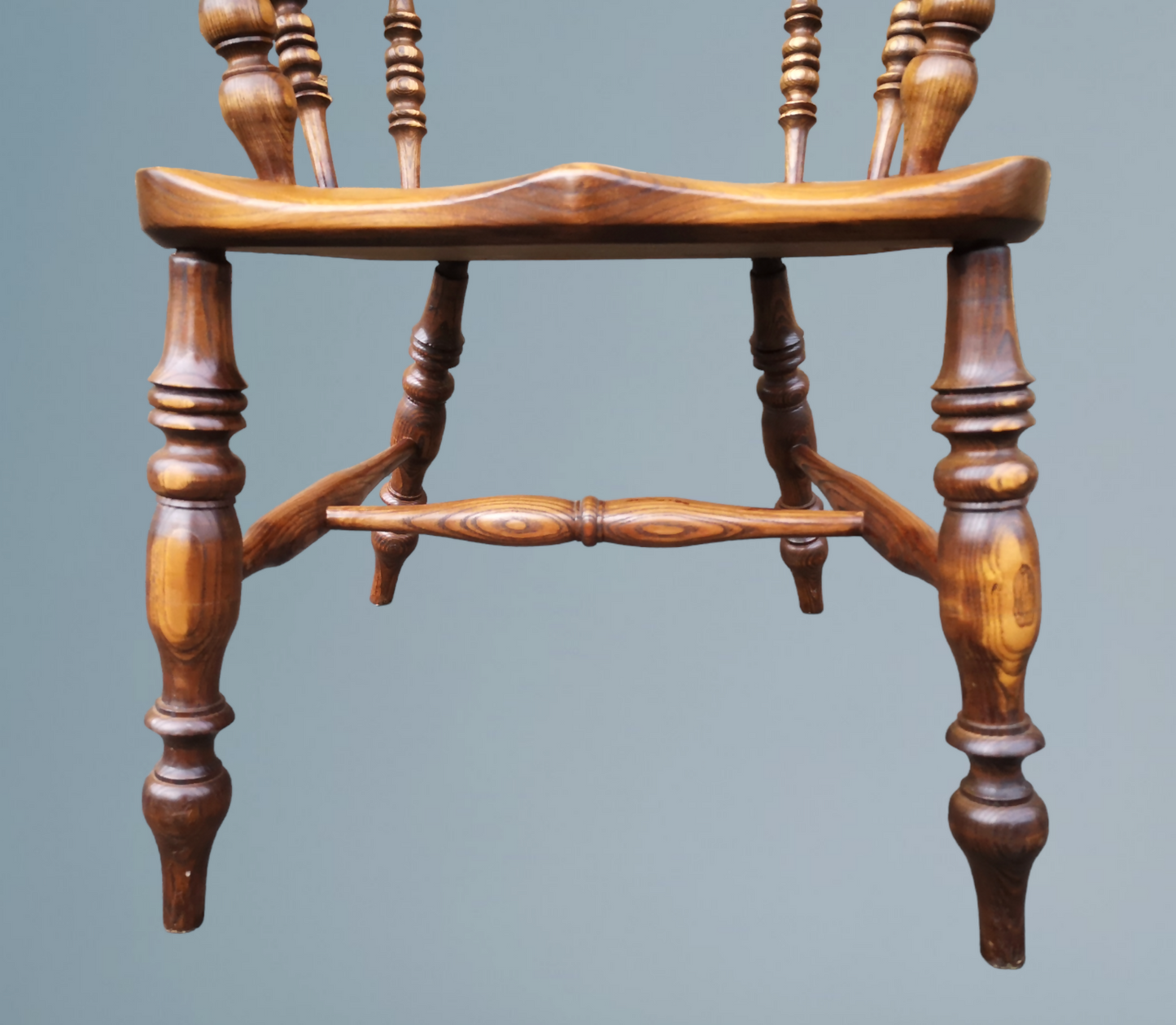 Set of Six Ash & Elm Broad Arm High Back Windsor Armchairs