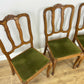 Dining Chairs Vintage French Louis Style Oak Set of 4 Upholstered Seats LOT 6347