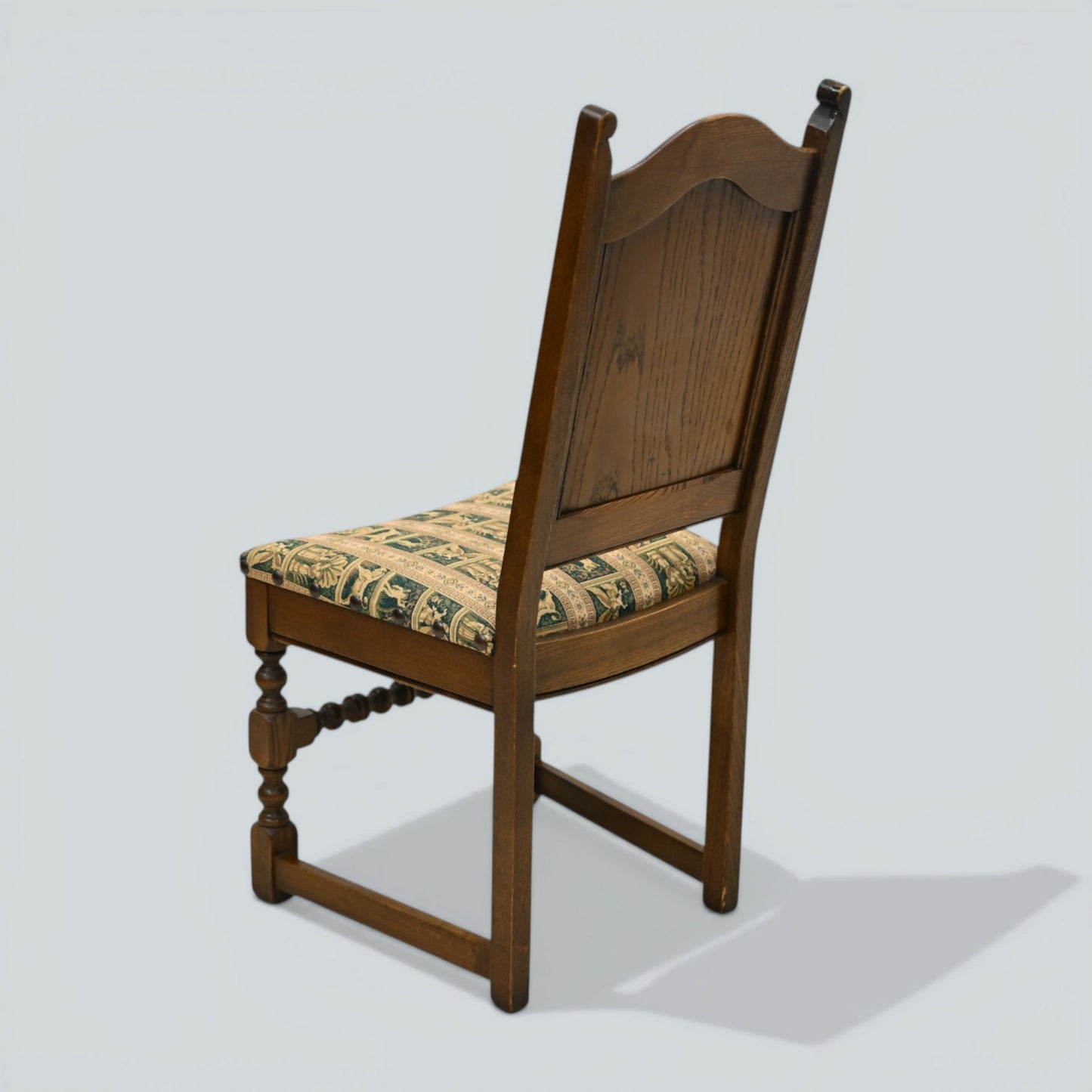 6 Old Charm Dining Chairs Premium Studded Upholstery Light Oak FREE UK Delivery*