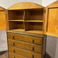 1930s Oak Inlaid Dome Top Tallboy