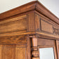 Wardrobe Antique French Style Oak Mirrored Two Door Carved Armoire LOT 6544