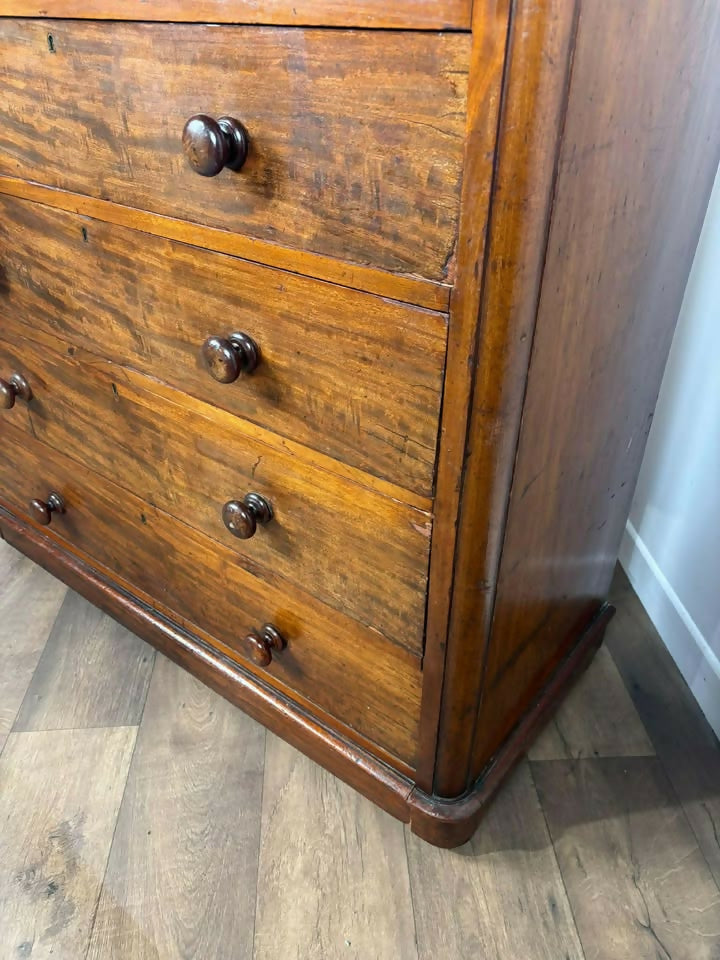 Victorian Mahogany Two Over Four Chest Of Drawers