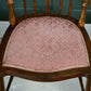 4 Edwardian Stick Splat Back Chairs with Dusky Pink Seats - SKU 208