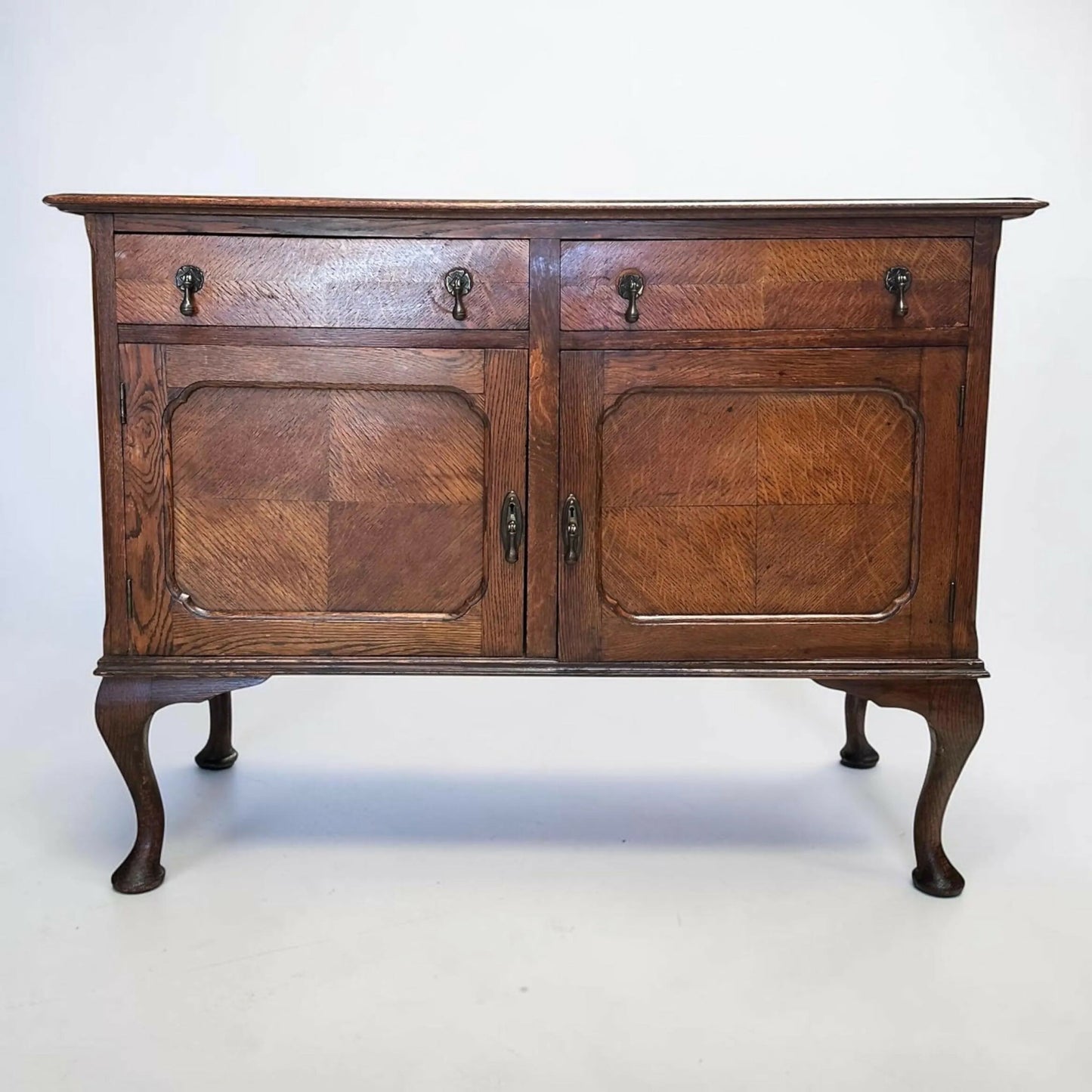 Vintage Oak early 20th C sideboard cupboard