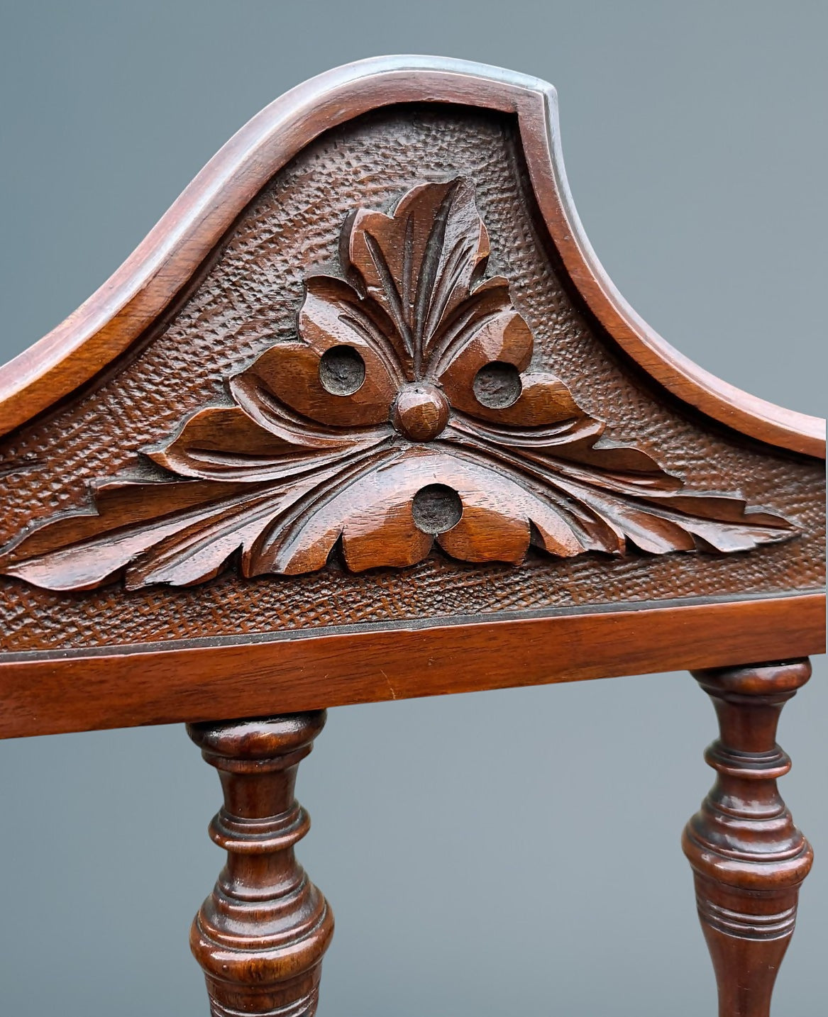 Antique Edwardian Carved Walnut Double Bed