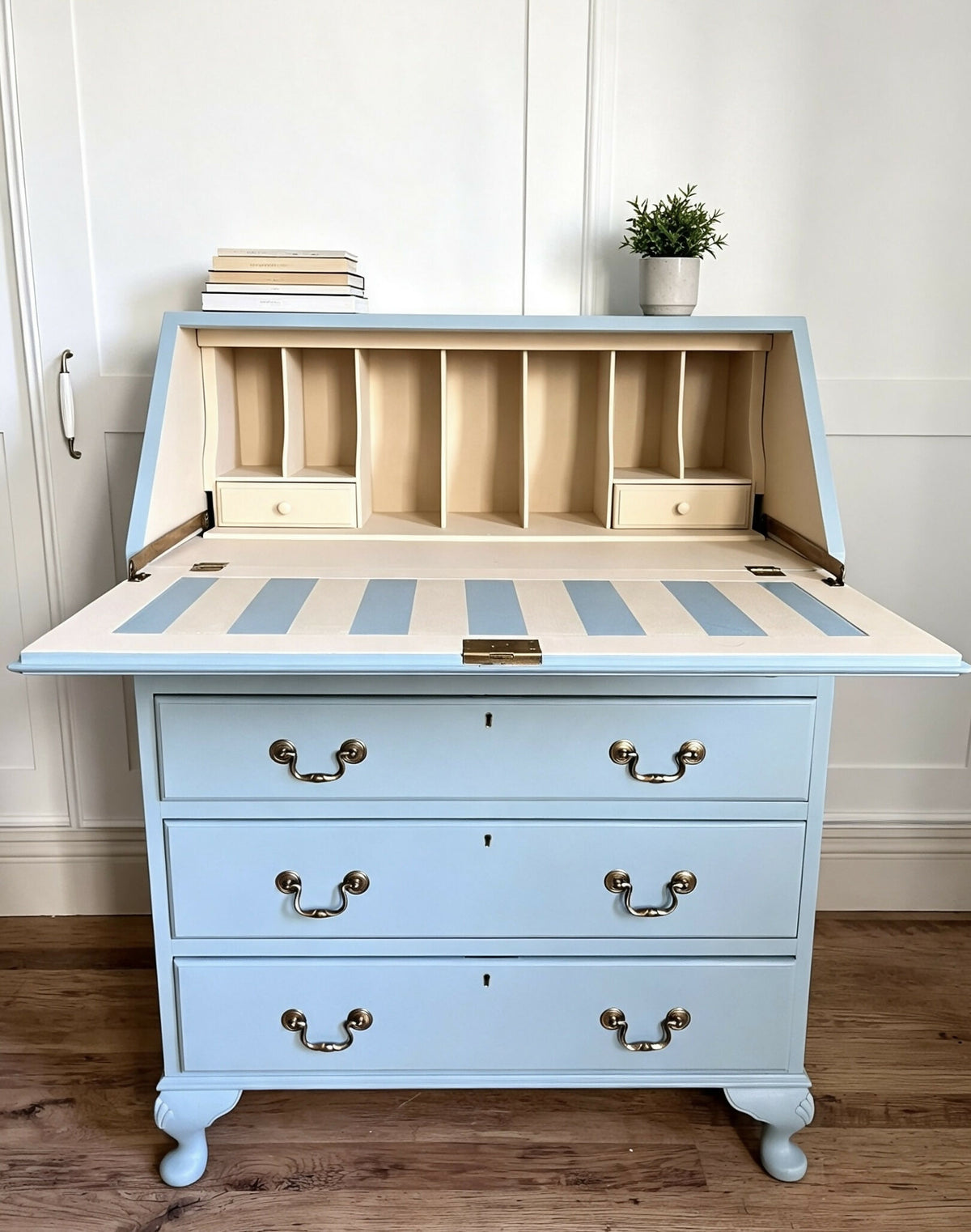 Blue Vintage Writing Bureau