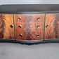 Refined Vintage Flame Mahogany Serpentine Sideboard in black