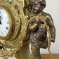 Clock Antique Louis XV Brass Marble Garniture Set With Candelabras LOT 6026