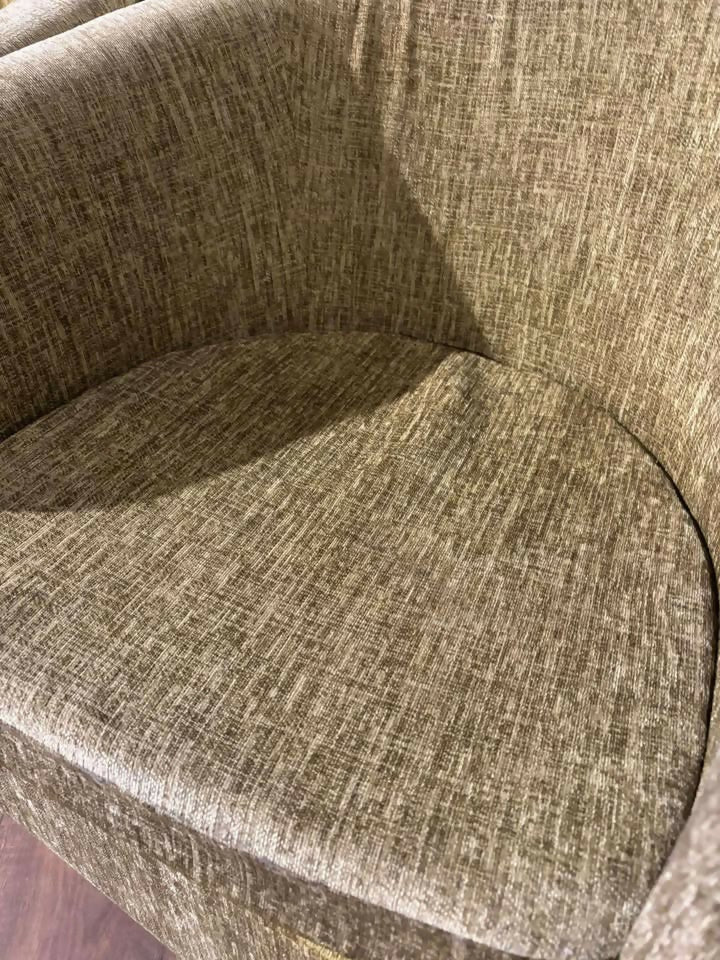 Pair of Chenille Lime Green Tub Chairs