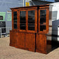 Georgian Mahogany Breakfront Library Bookcase, Adjustable Shelves. 2 Keys