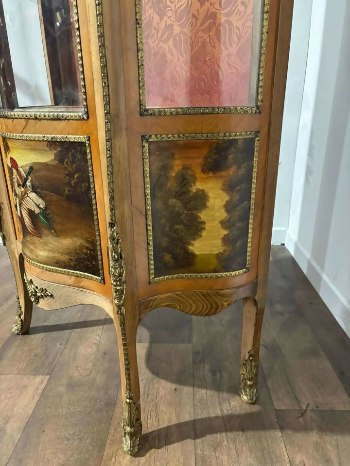 French Vernis Martin Style Vitrine – Louis XVI Revival