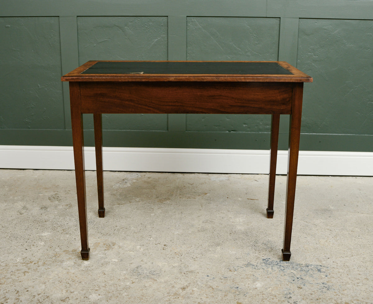 Antique Mahogany Writing Table Desk with Leather Top