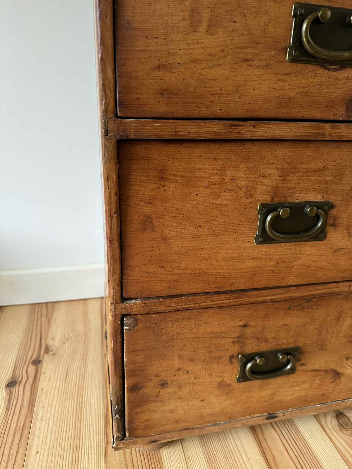 Antique Victorian Pine Chest of Drawers Rustic Solid Pitch Pine