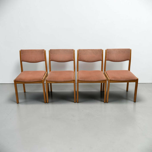 4 G Plan Style Dining Pink Upholstered Retro Velour Chairs FREE UK Delivery*