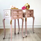 Pink french Louis bedside cabinets