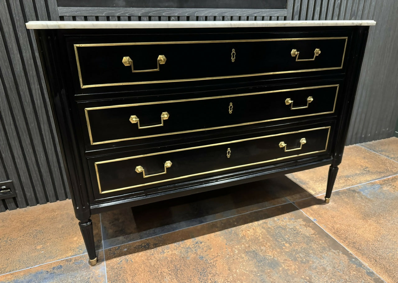 18th Century French Ebonised Louis XVI Commode