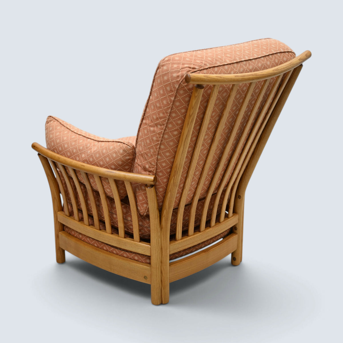 Ercol Piccola Easy Chair Light Orange Upholstery Light Finish FREE UK Delivery*