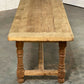 French Oak Farmhouse Kitchen Dining Table With Drawer