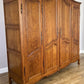 Wardrobe Vintage French Louis XVI Style Four Door Oak Carved Armoire LOT 6080