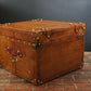 Vintage Leather Coffee Table Storage Trunk - Luxury Handmade English - Hand Pinned - Storage