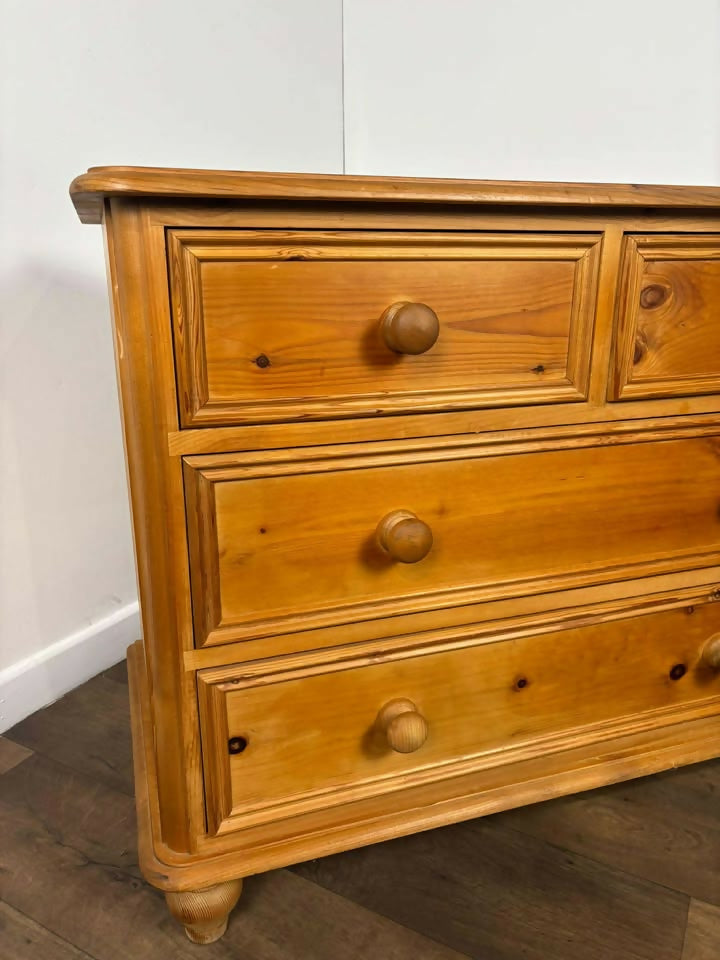 Victorian Style Pine Chest Of Drawers