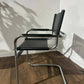Contemporary Chrome & Faux Leather Armchair