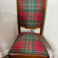 Set Of Six Antique Tartan Upholstered Dining Chairs
