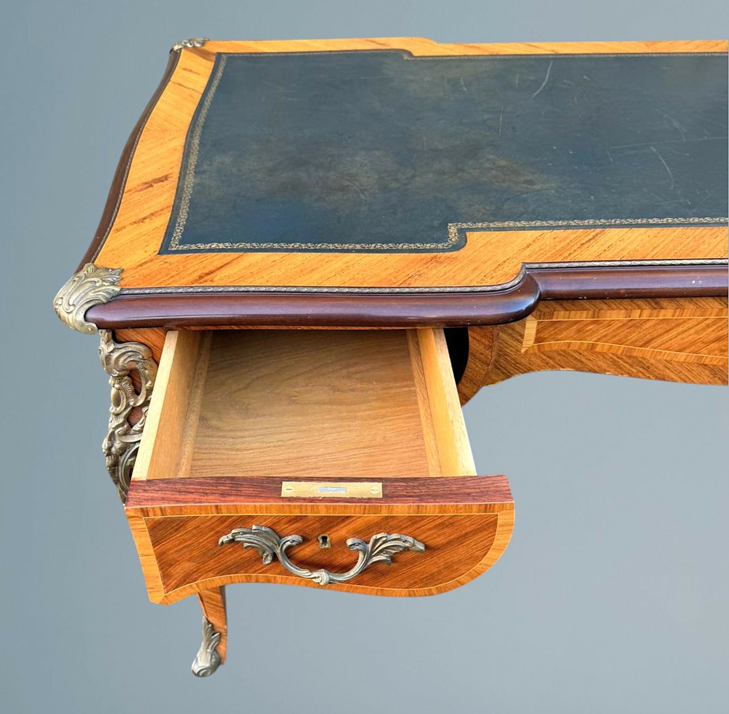 Inlaid Walnut and Kingwood Bureau Plat / Writing Table