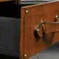 English handmade luxury leather vintage nightstands - matching pair