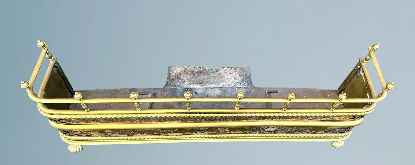 Large 19th Century Brass Fender