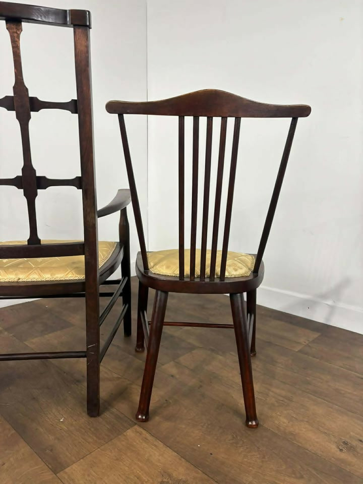 Pair of Early 20th Century Side Chairs – Decorative, Solid & Low-Seated