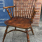 Antique Style Oak & Elm Comb Back Windsor Chair Crinoline Stretcher Armchair