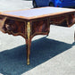 French Empire Style Large Inlaid Kingswood Desk With Brass Decoration