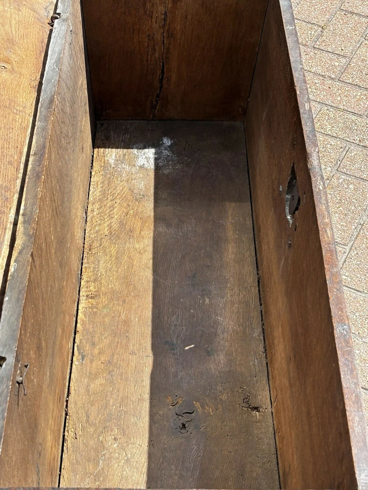 17th Century English Antique Sword Chest / Plank Boarded Chest or Coffer
