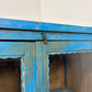 Rustic Reclaimed Wood Indian Blue Display Cabinet