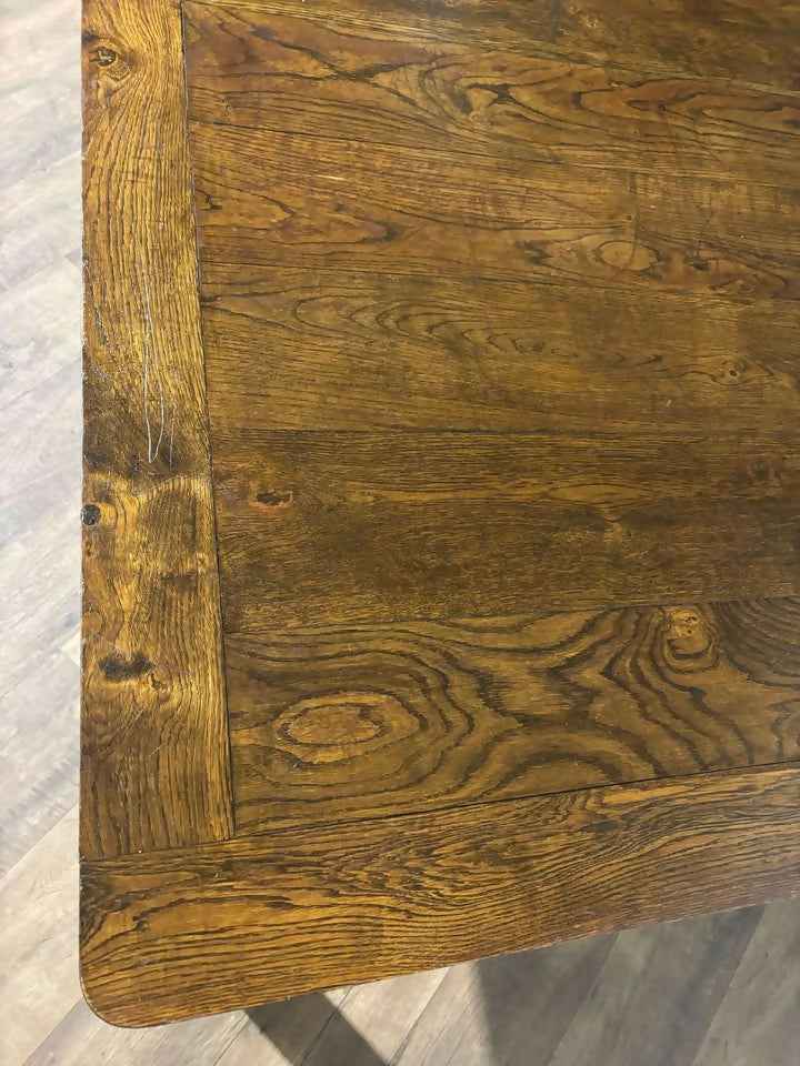 Vintage Dark Oak Dining Table7