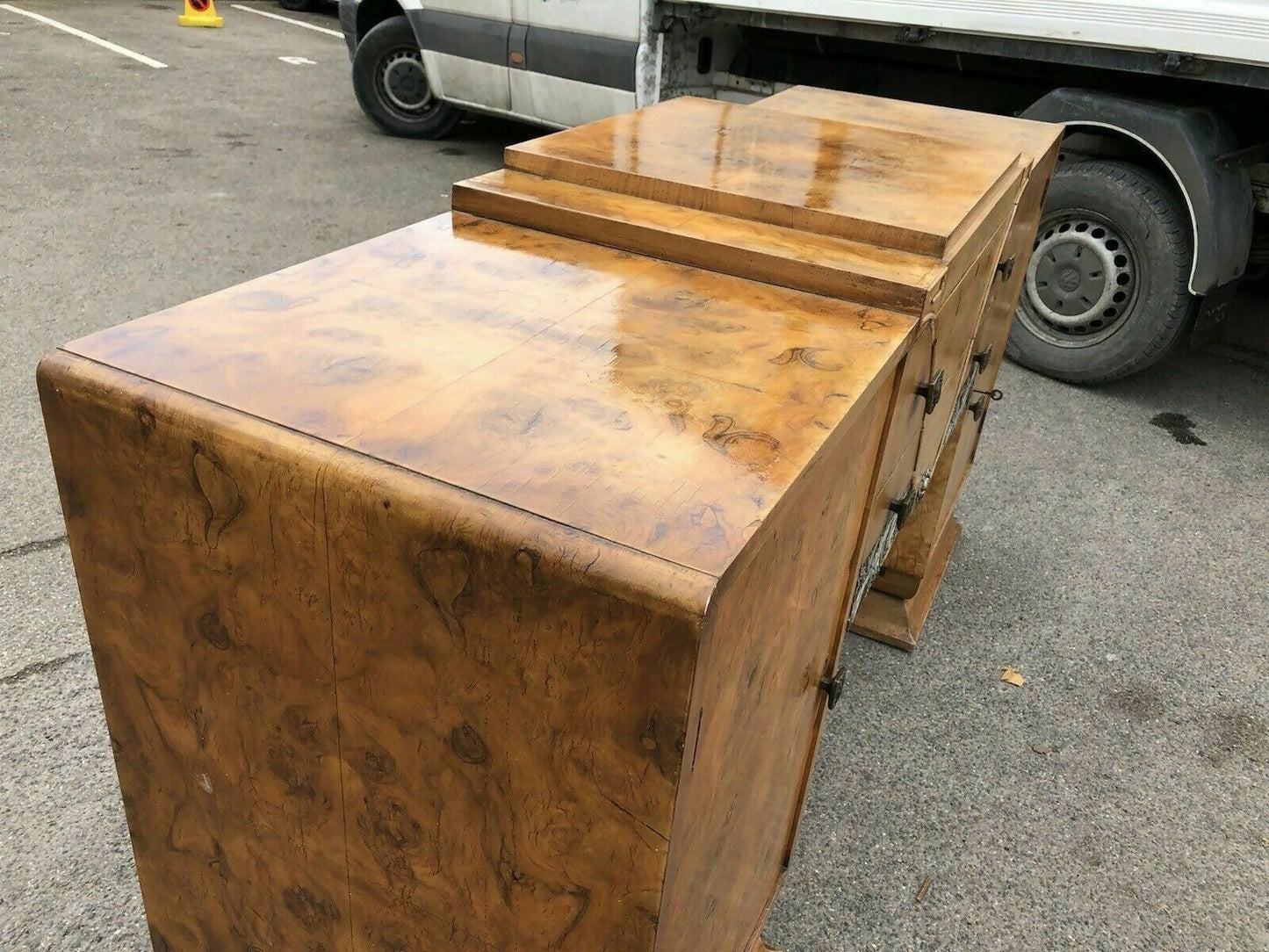 Art Deco Walnut Sideboard Drinks Cabinet