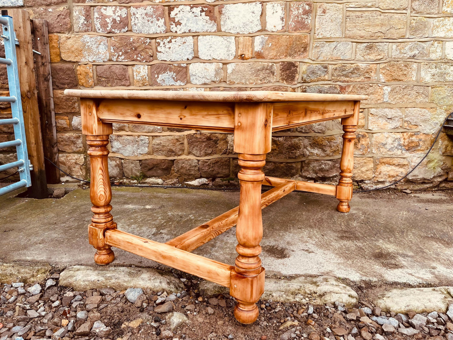 Solid Pine Farmhouse Dining Table | Rustic Country Refectory Table | Handmade Style | Natural Wood