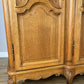 Wardrobe Vintage French Louis XVI Style Oak Four Door Carved Armoire LOT 6387