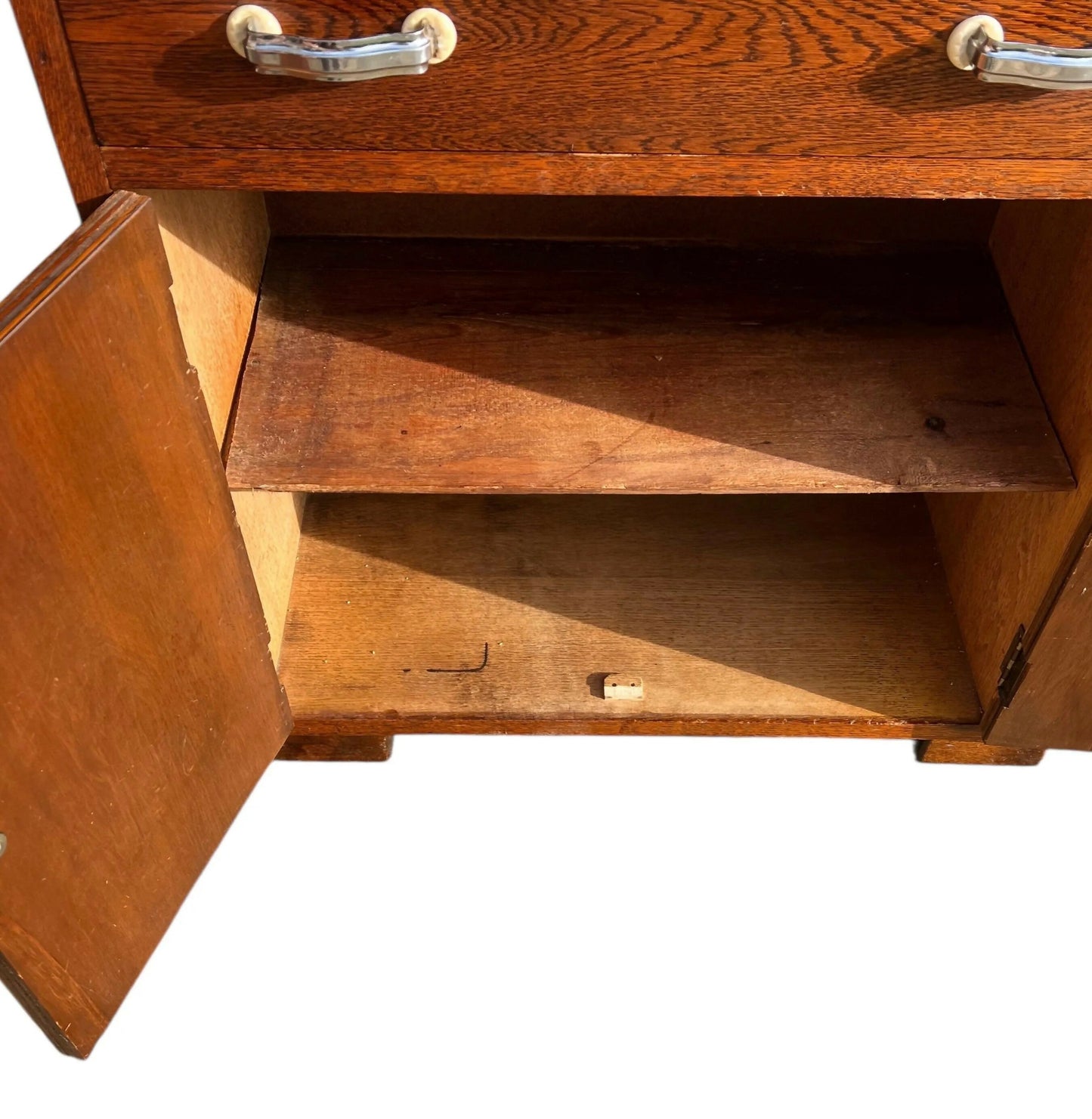 Art Deco Oak side table / cupboard / bedside by Brightwell