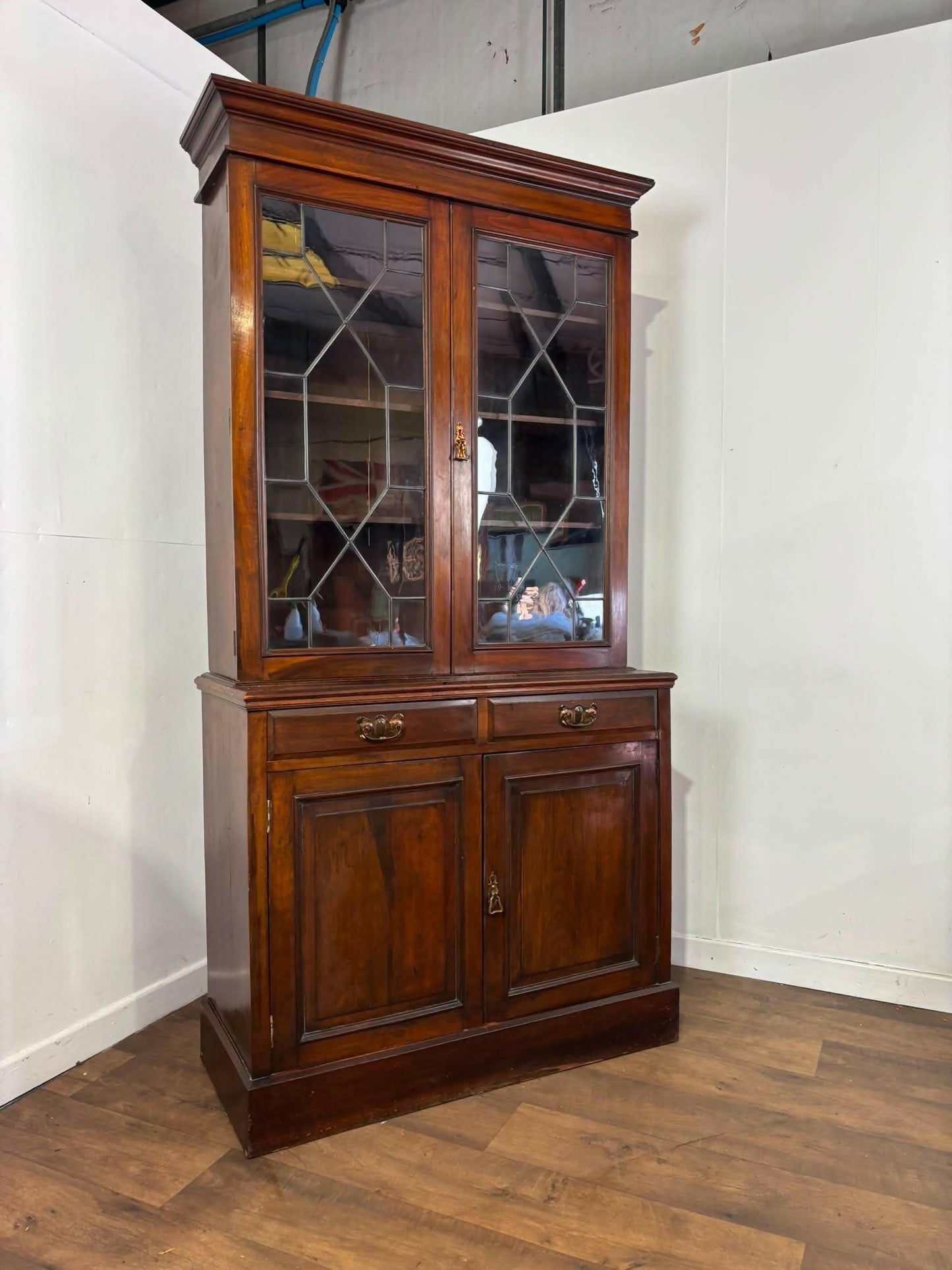 Edwardian Mahogany Astral Glazed Bookcase