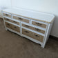 Vintage Luxury Chest of Drawers in White with Champagne Metallic Detailing