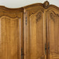 Wardrobe Vintage French Louis XVI Style Oak Four Door Carved Armoire LOT 6398