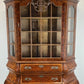 Bookcase Vintage French Carved Glass Doors Sideboard Drawers Cabinet LOT 4490