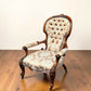 Victorian Walnut Open Armchair