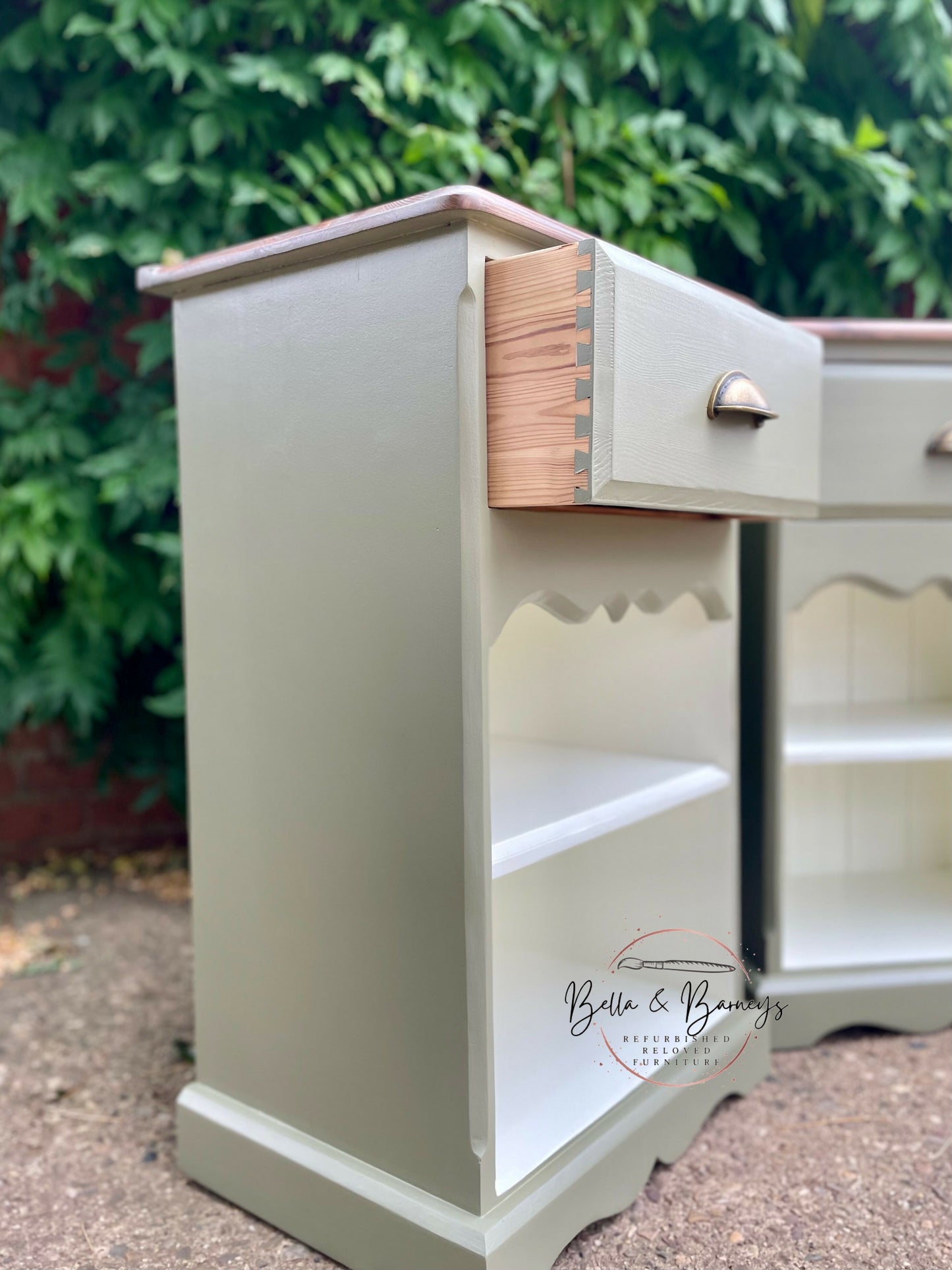 Solid Pine Farmhouse Rustic Bedside Cabinets Drawers