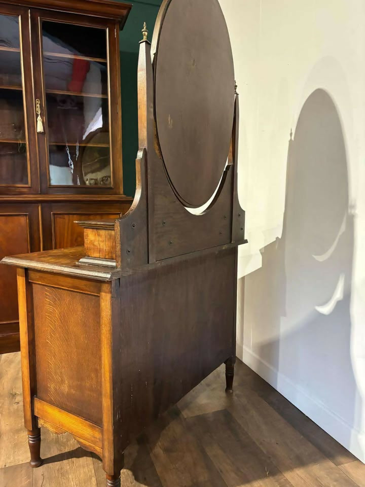 Edwardian Oak Dressing Table2